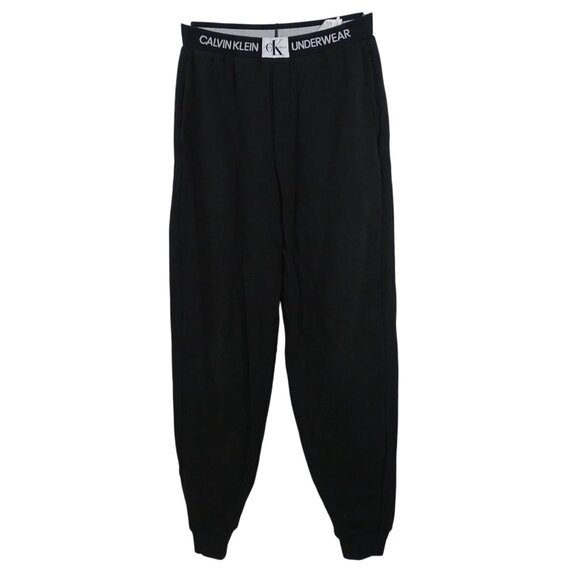 Calvin Klein Black Sleepwear Jogger Pants Women Size S Pull-on Elastic Waist FLA - Picture 1 of 12